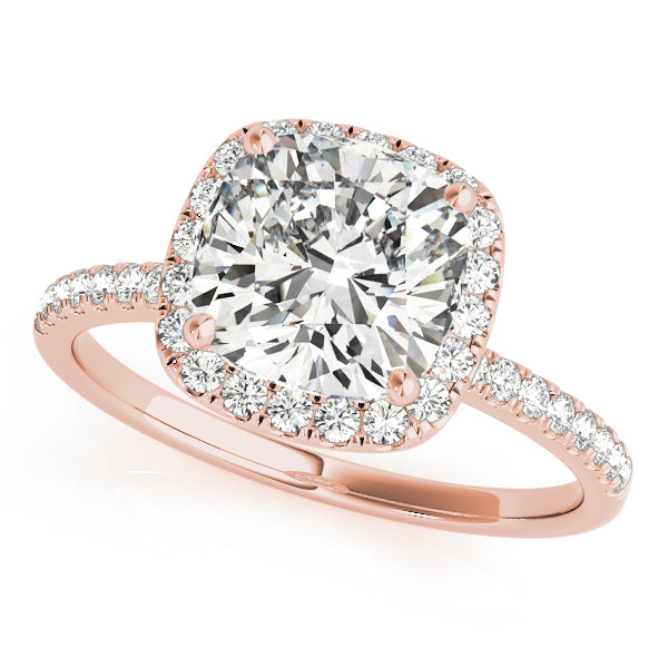 Cushion Halo Lab Grown Diamond Engagement Ring