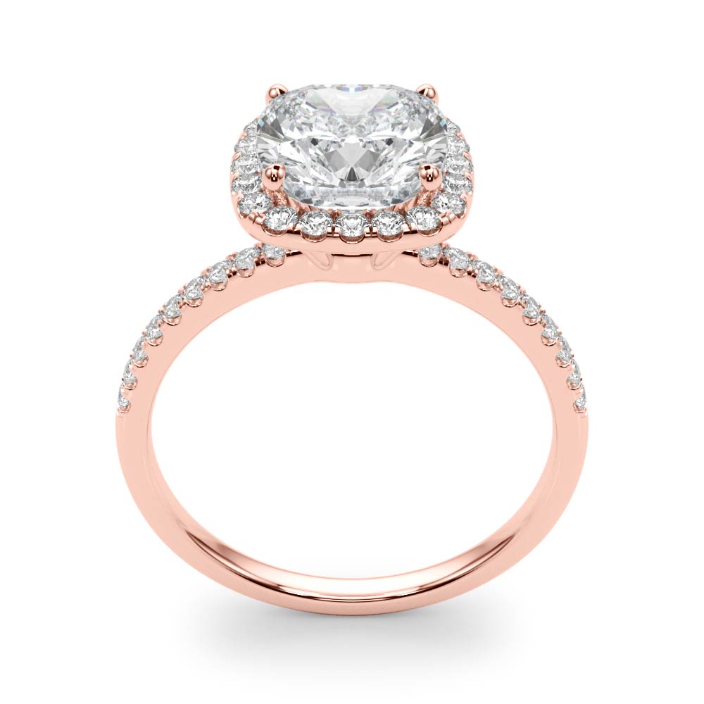 Cushion Halo Lab Grown Diamond Engagement Ring