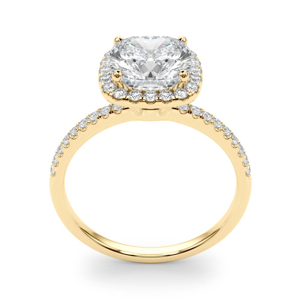 Cushion Halo Lab Grown Diamond Engagement Ring