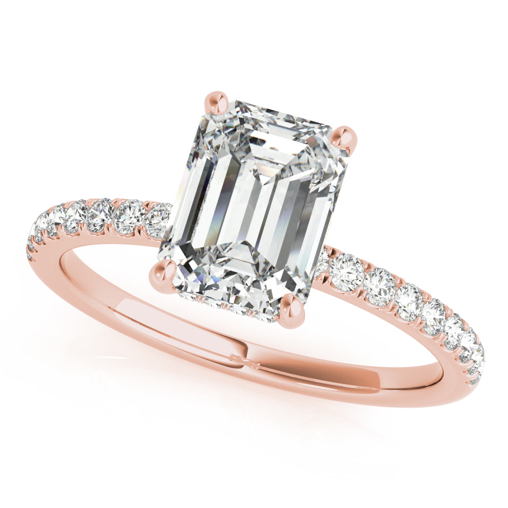 Emerald Demi Hidden Halo Engagement Ring