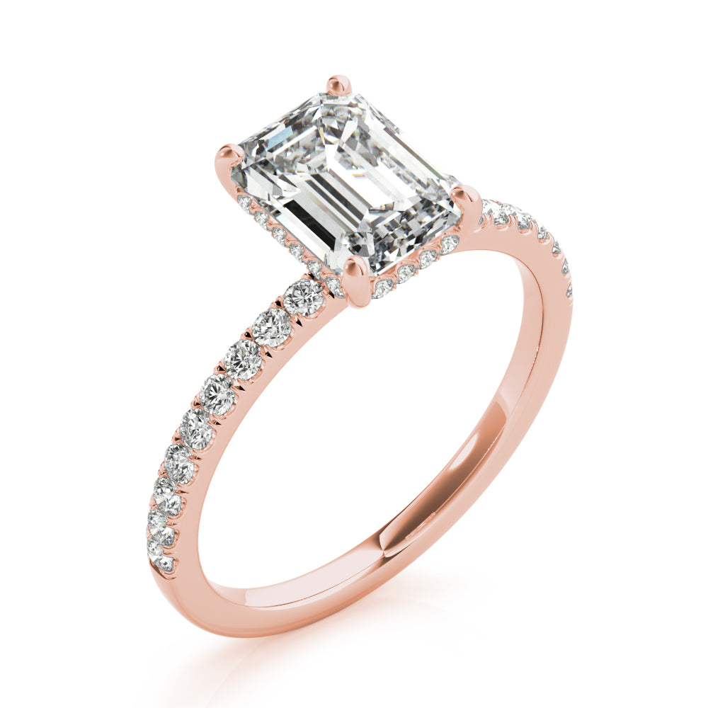 Emerald Demi Hidden Halo Engagement Ring