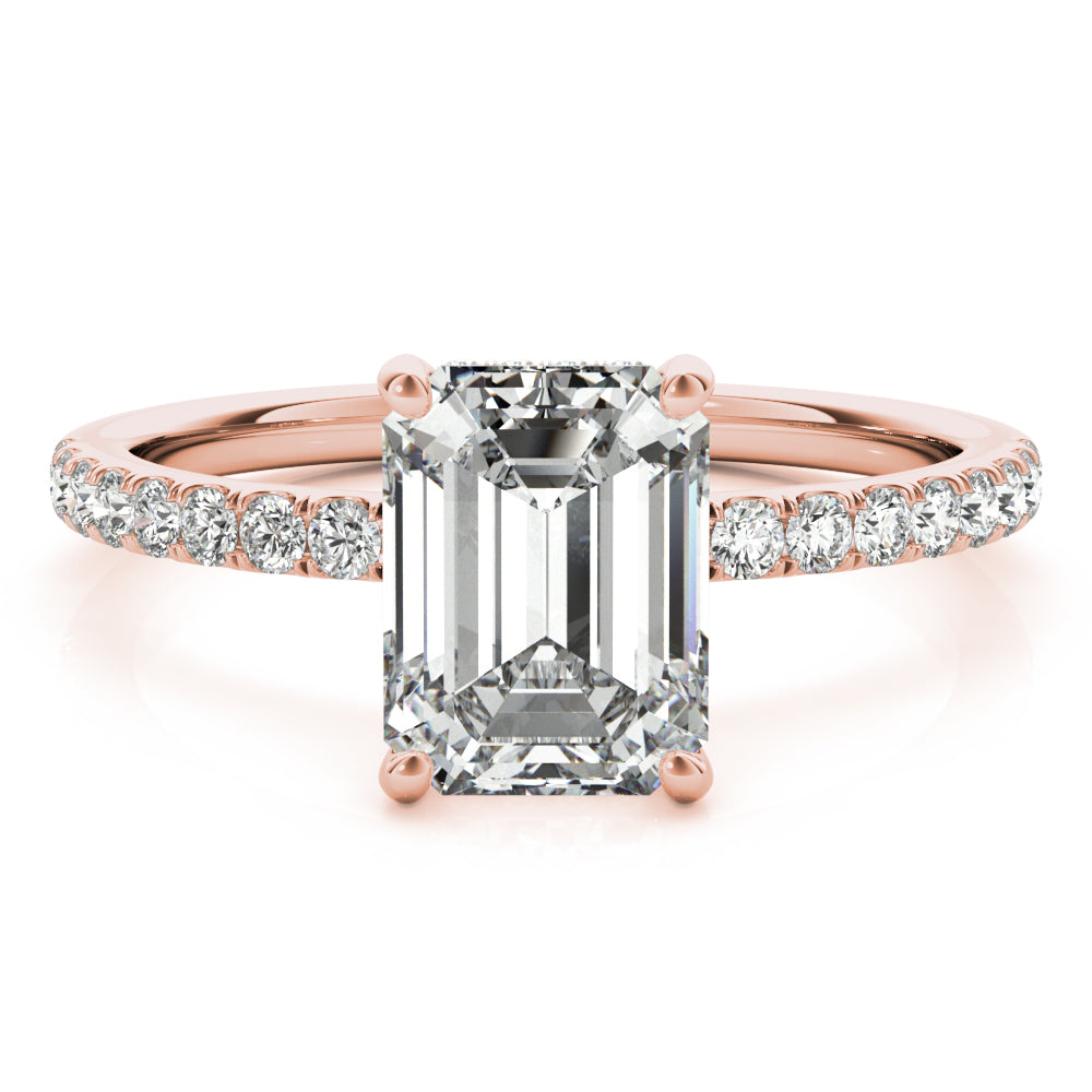Emerald Demi Hidden Halo Engagement Ring
