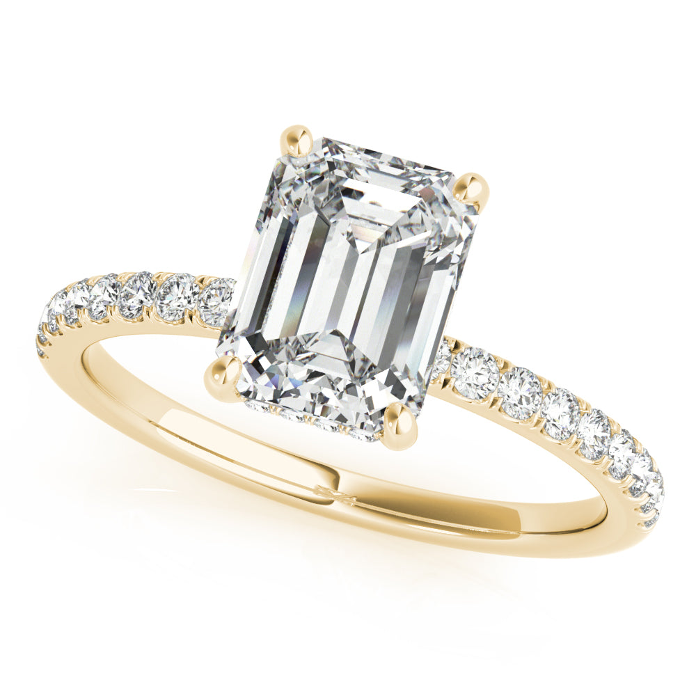Emerald Demi Hidden Halo Engagement Ring