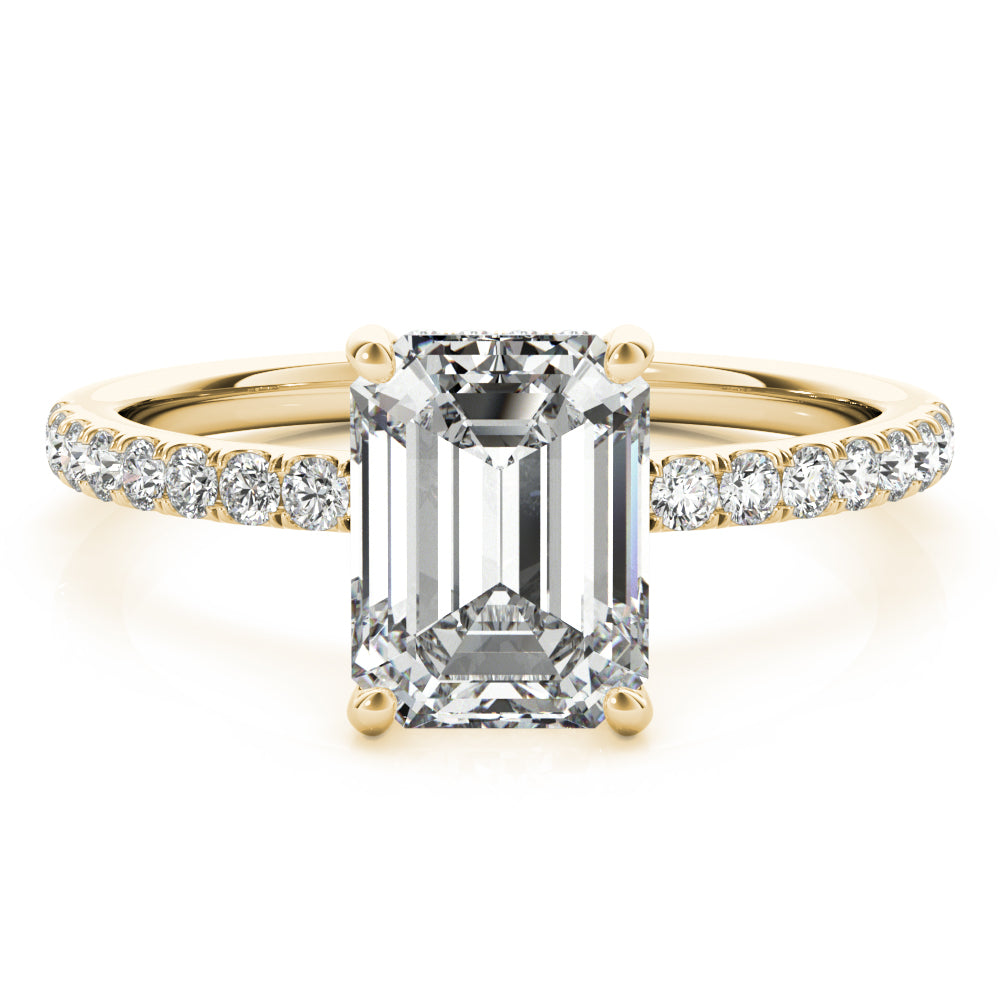Emerald Demi Hidden Halo Engagement Ring