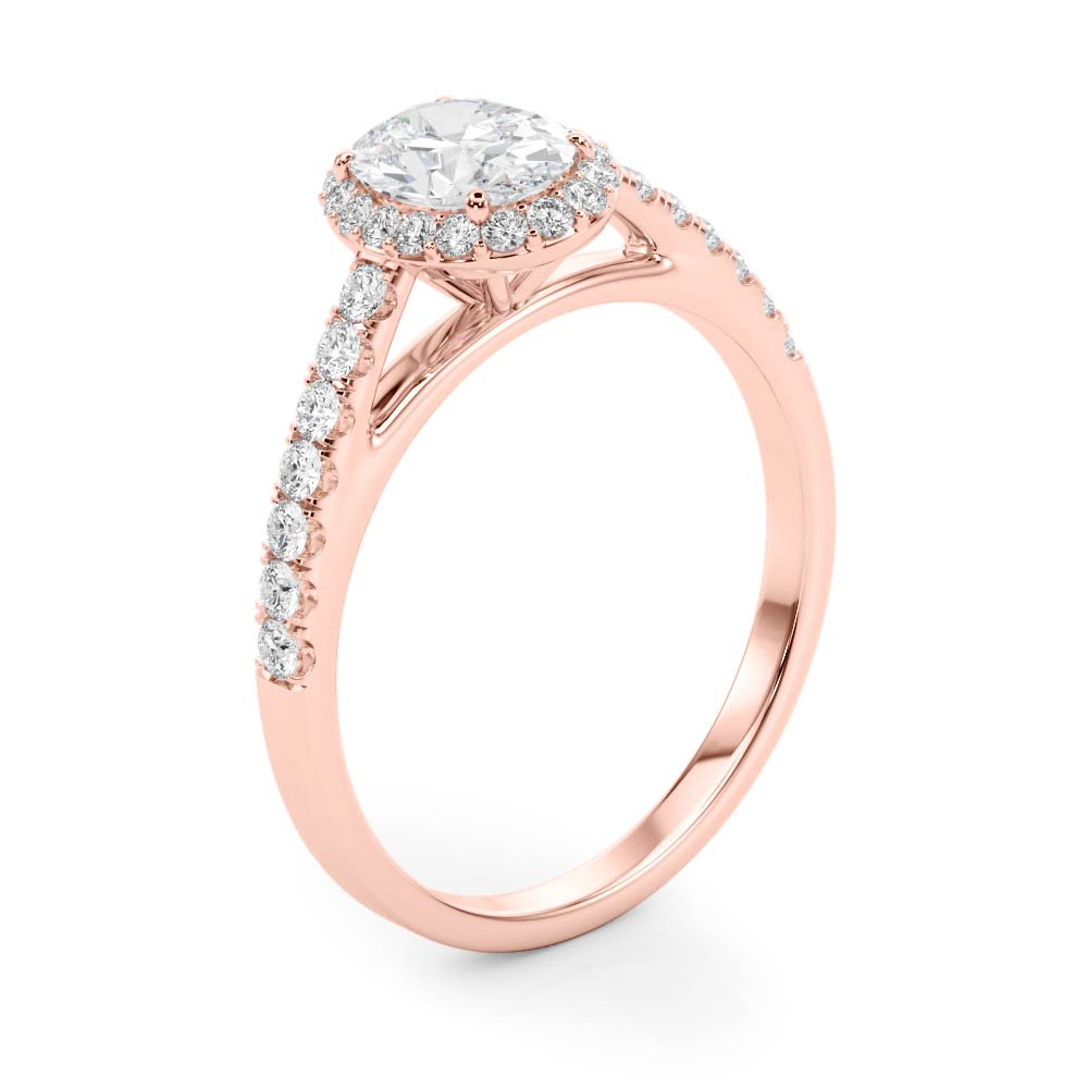 Oval Halo Lab Grown Diamond Engagement Ring
