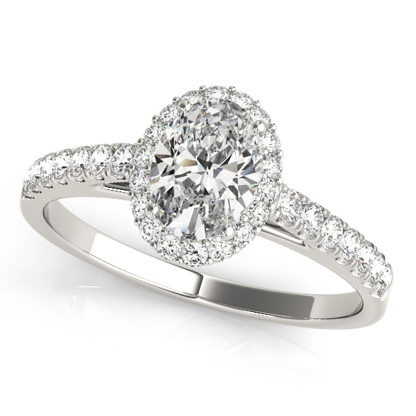 Oval Halo Lab Grown Diamond Engagement Ring