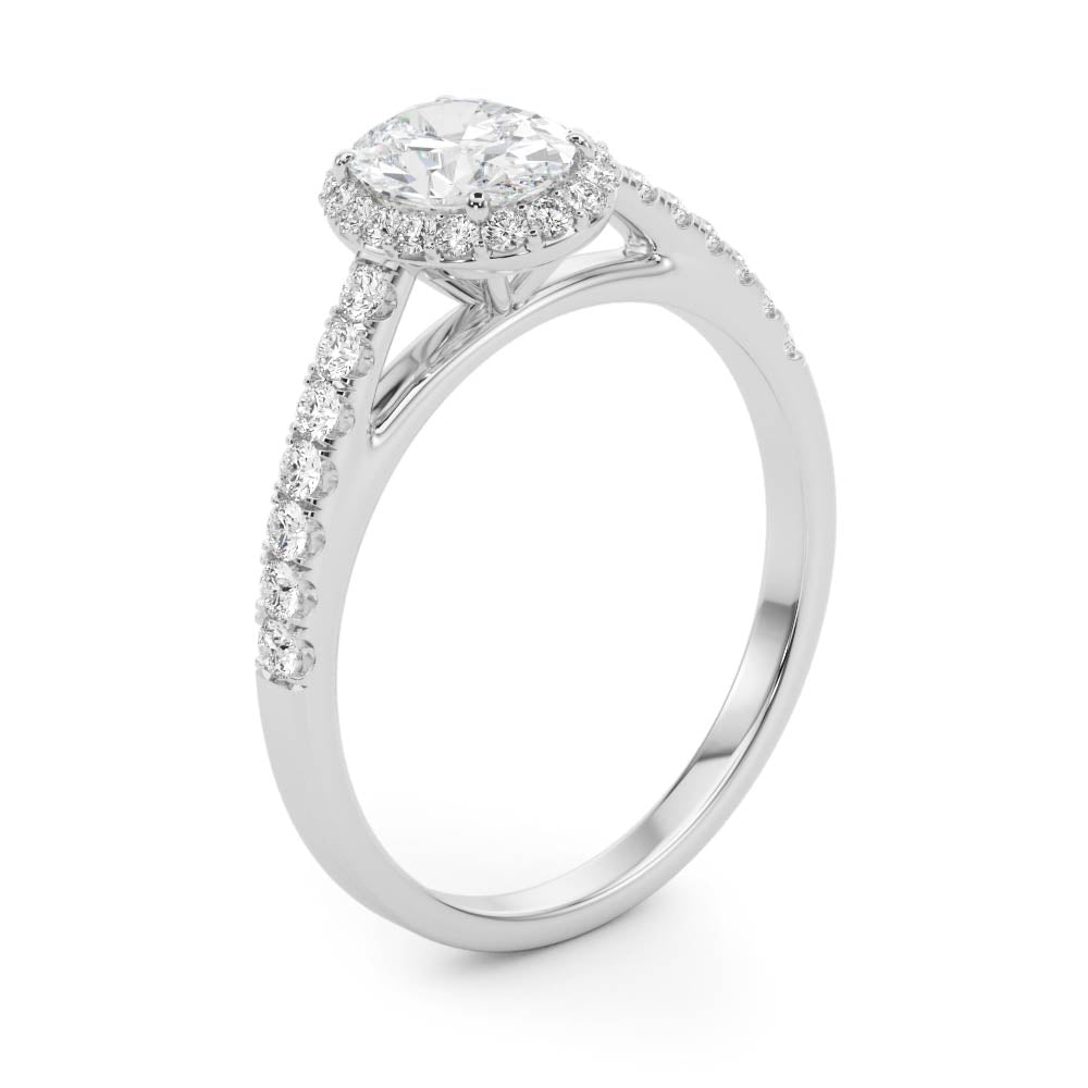 Oval Halo Lab Grown Diamond Engagement Ring