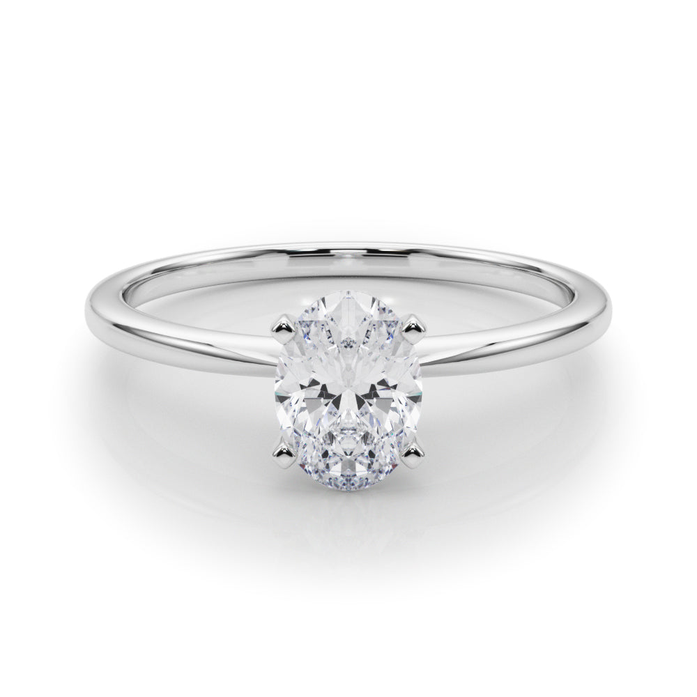 Petite Oval Solitaire Engagement Ring