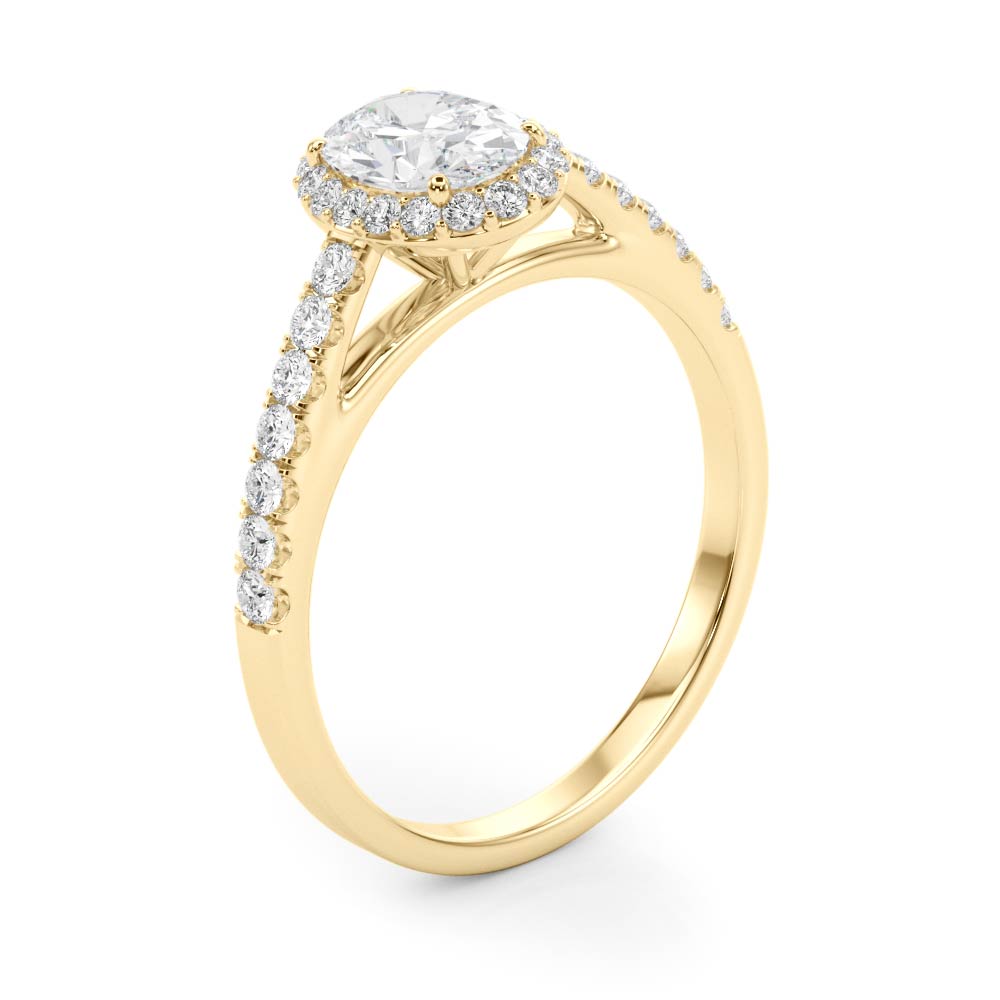 Oval Halo Lab Grown Diamond Engagement Ring
