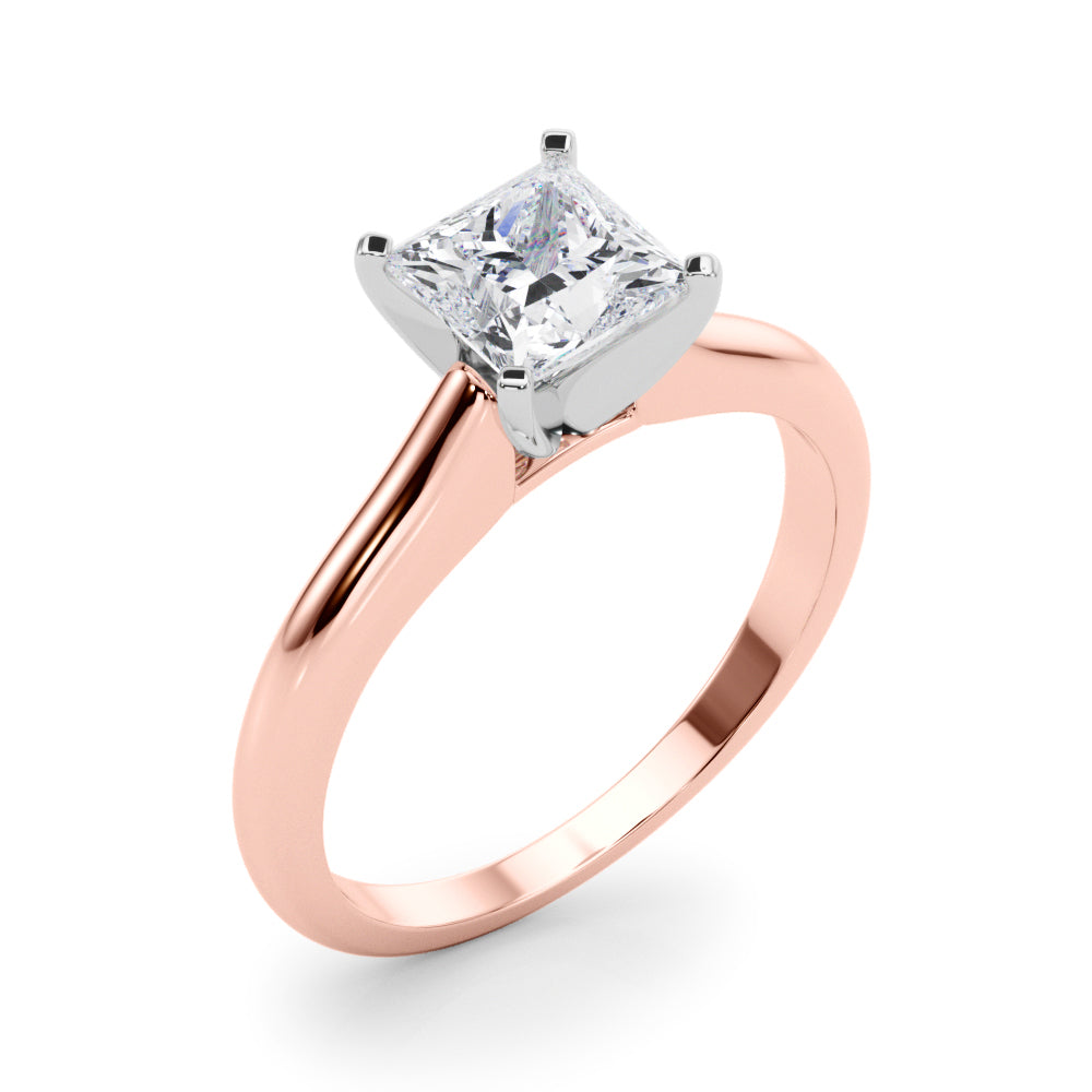 Cathedral Princess Solitaire Engagement Ring