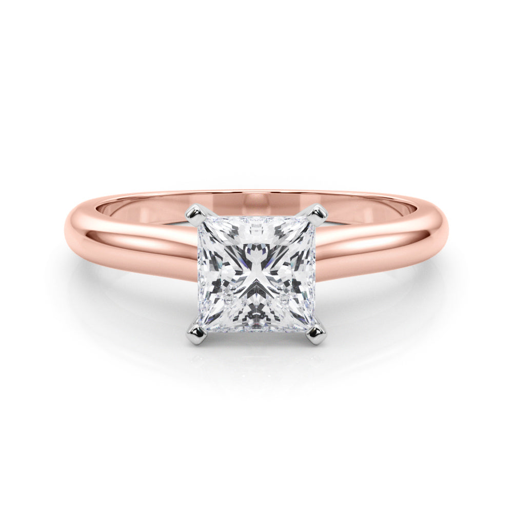 Cathedral Princess Solitaire Engagement Ring