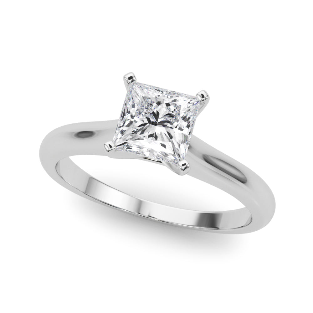 Cathedral Princess Solitaire Engagement Ring
