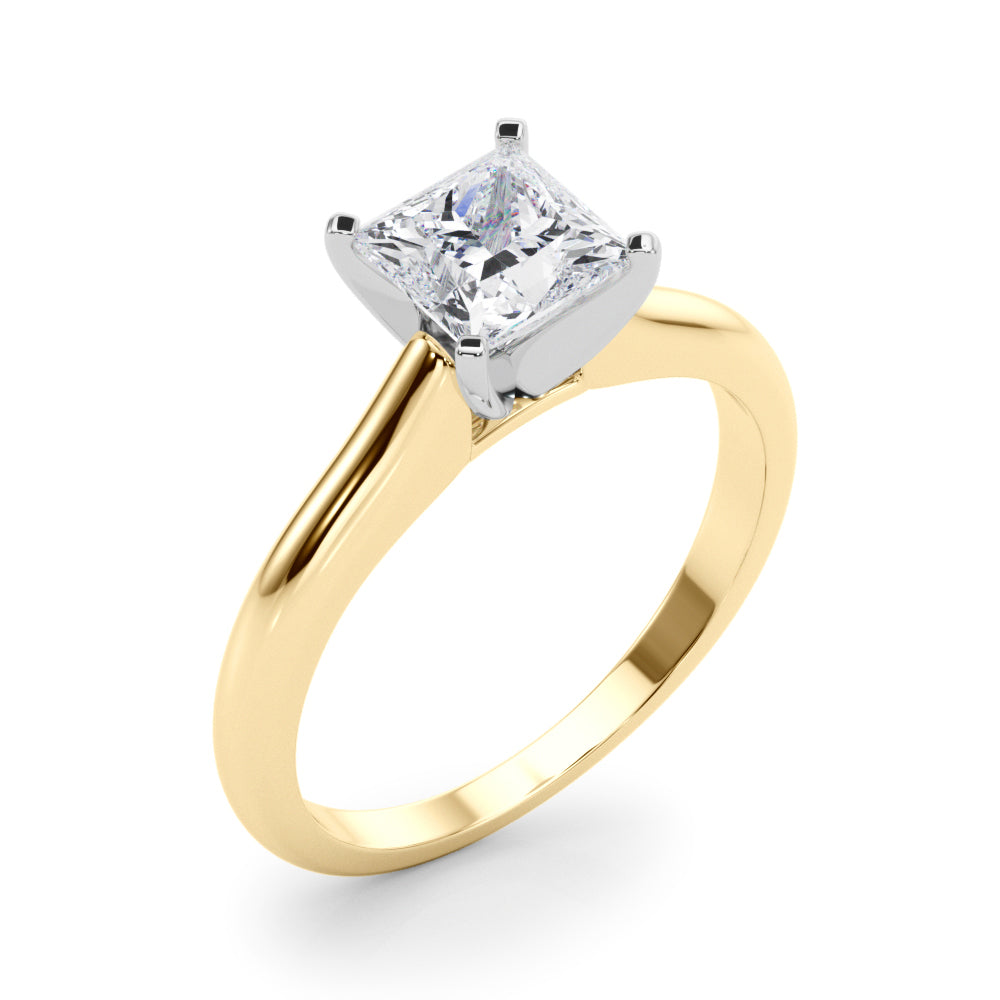 Cathedral Princess Solitaire Engagement Ring