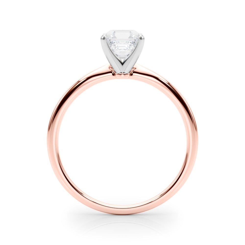 Petite Asscher Solitaire Engagement Ring