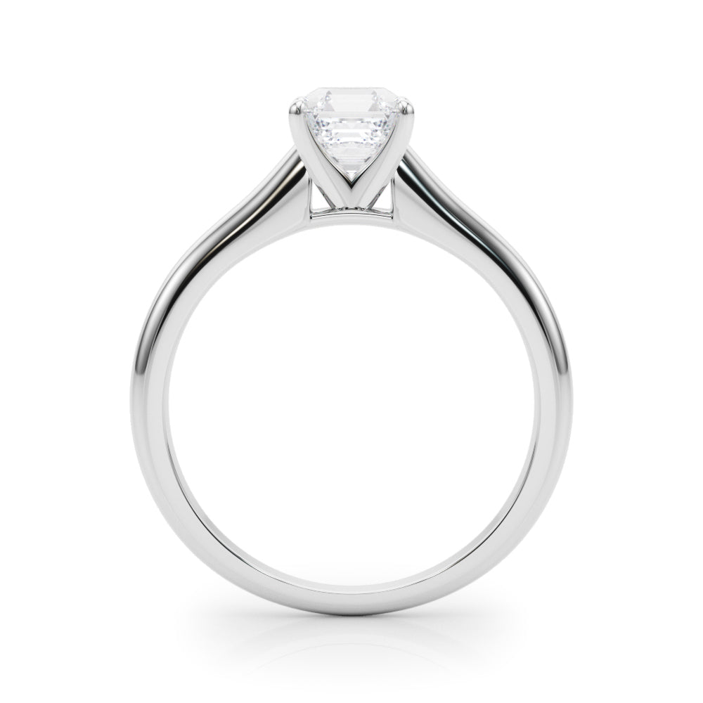 Cathedral Asscher Solitaire Engagement Ring