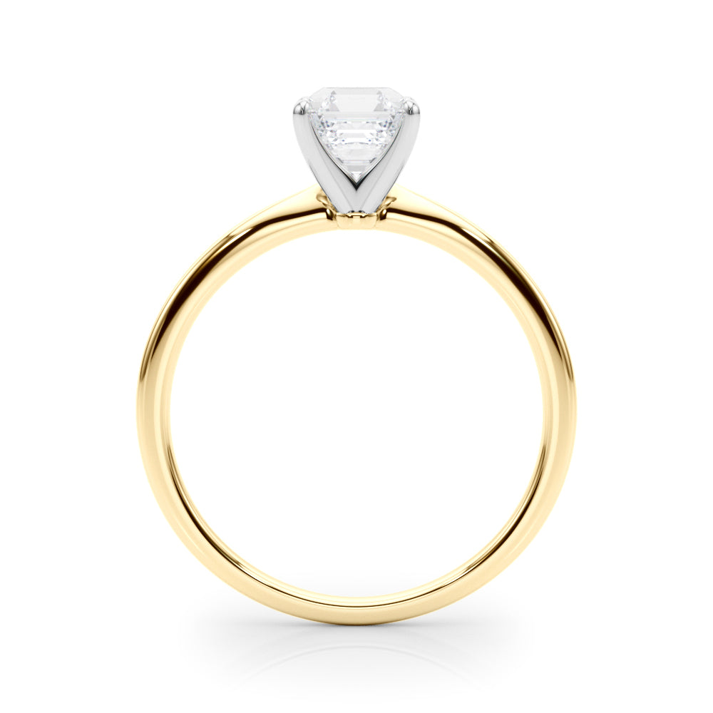 Petite Asscher Solitaire Engagement Ring