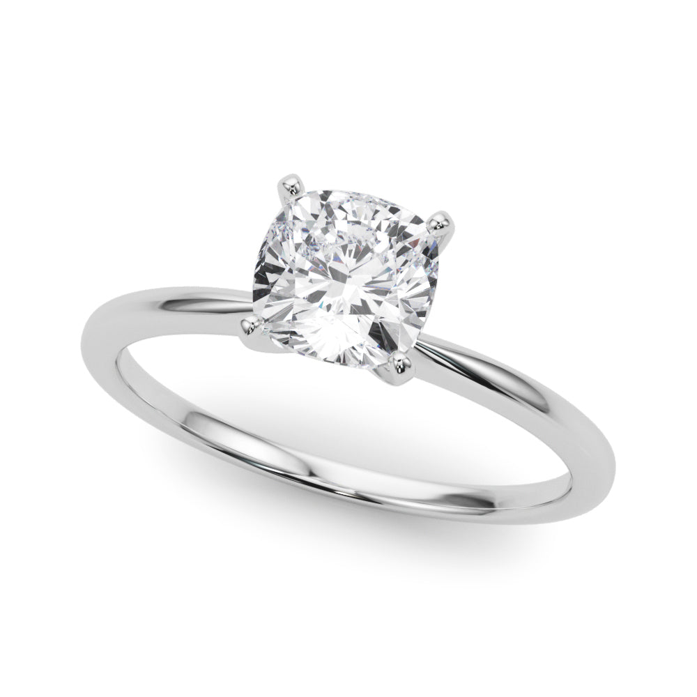 Petite Cushion Solitaire Engagement Ring