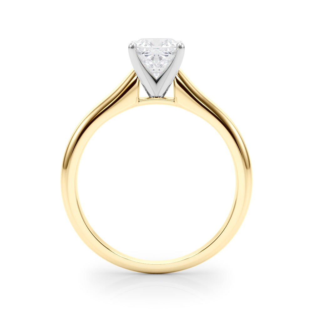 Cathedral Cushion Solitaire Engagement Ring