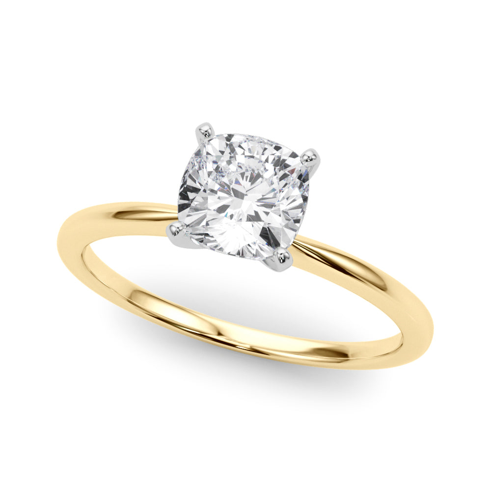 Petite Cushion Solitaire Engagement Ring