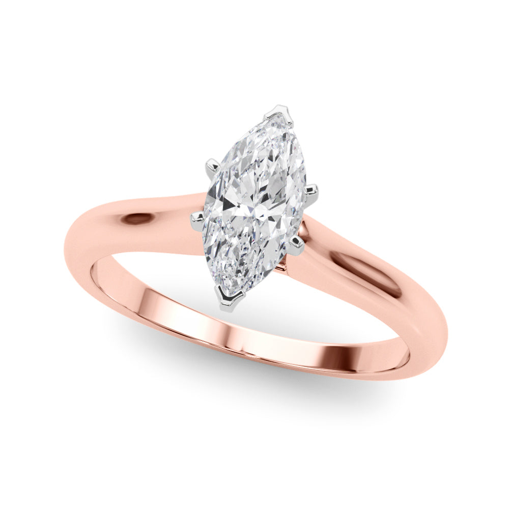 Cathedral Marquise Solitaire Engagement Ring