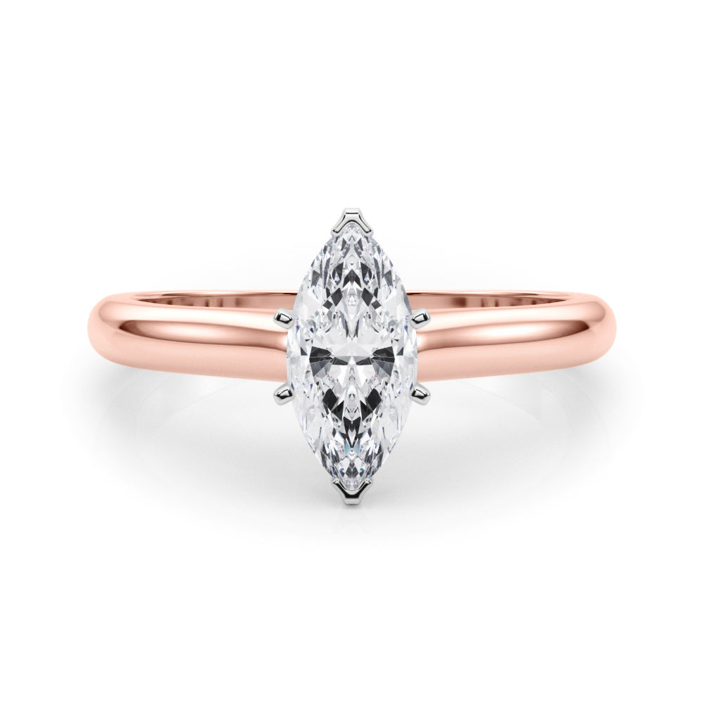 Cathedral Marquise Solitaire Engagement Ring