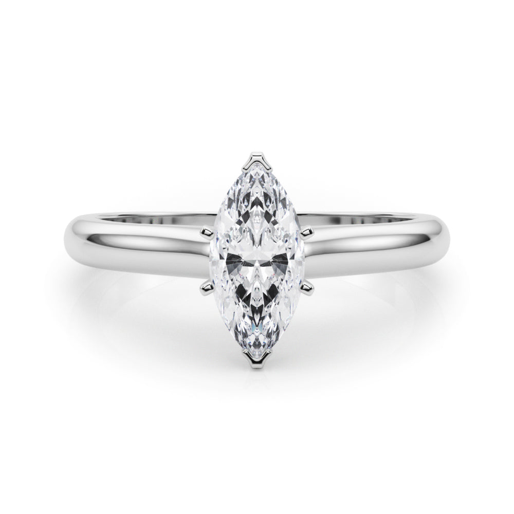 Cathedral Marquise Solitaire Engagement Ring