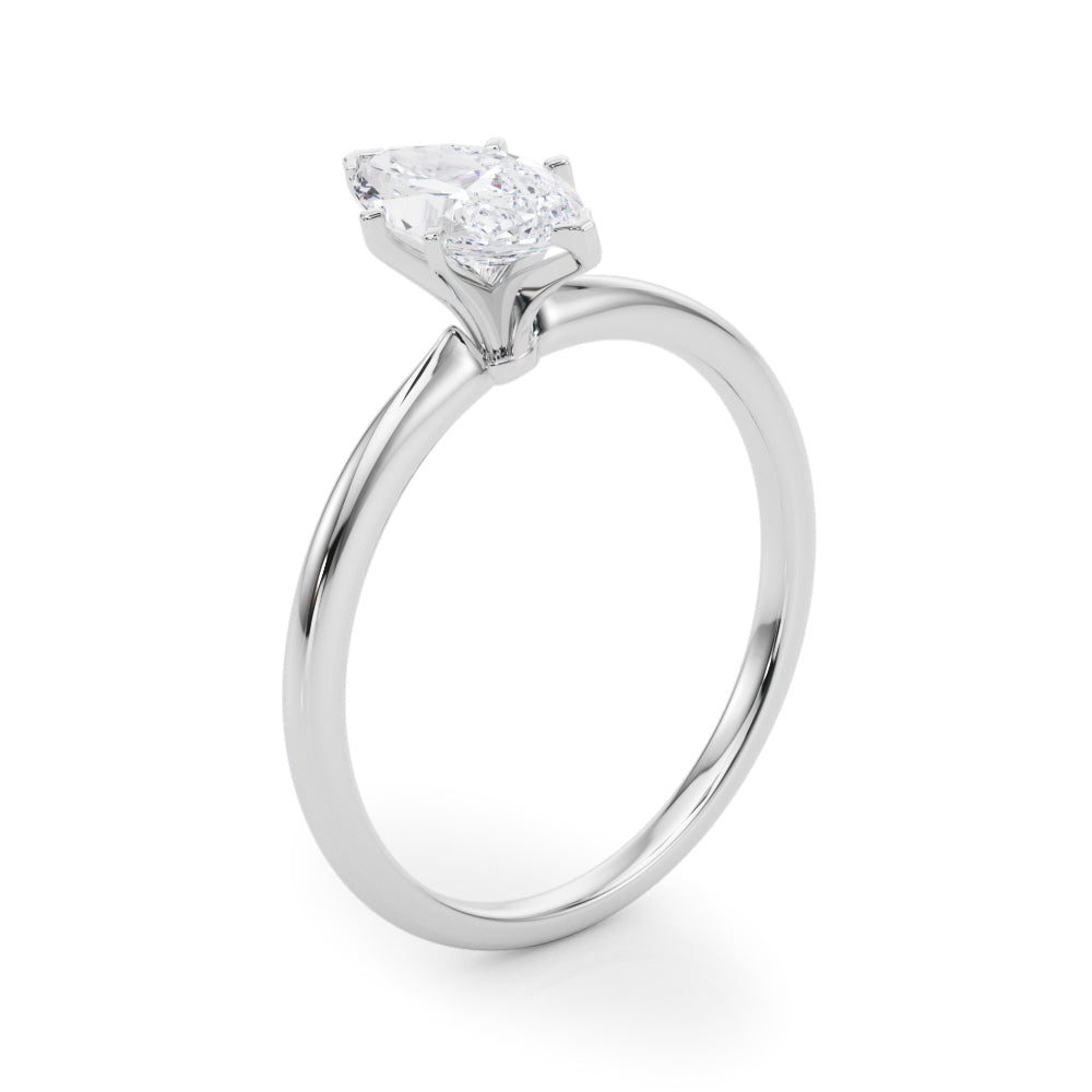 Petite Marquise Solitaire Engagement Ring