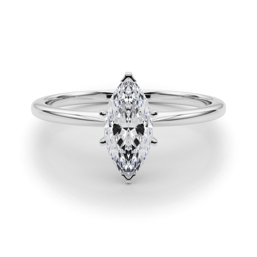 Petite Marquise Solitaire Engagement Ring