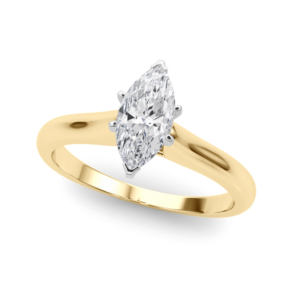 Cathedral Marquise Solitaire Engagement Ring