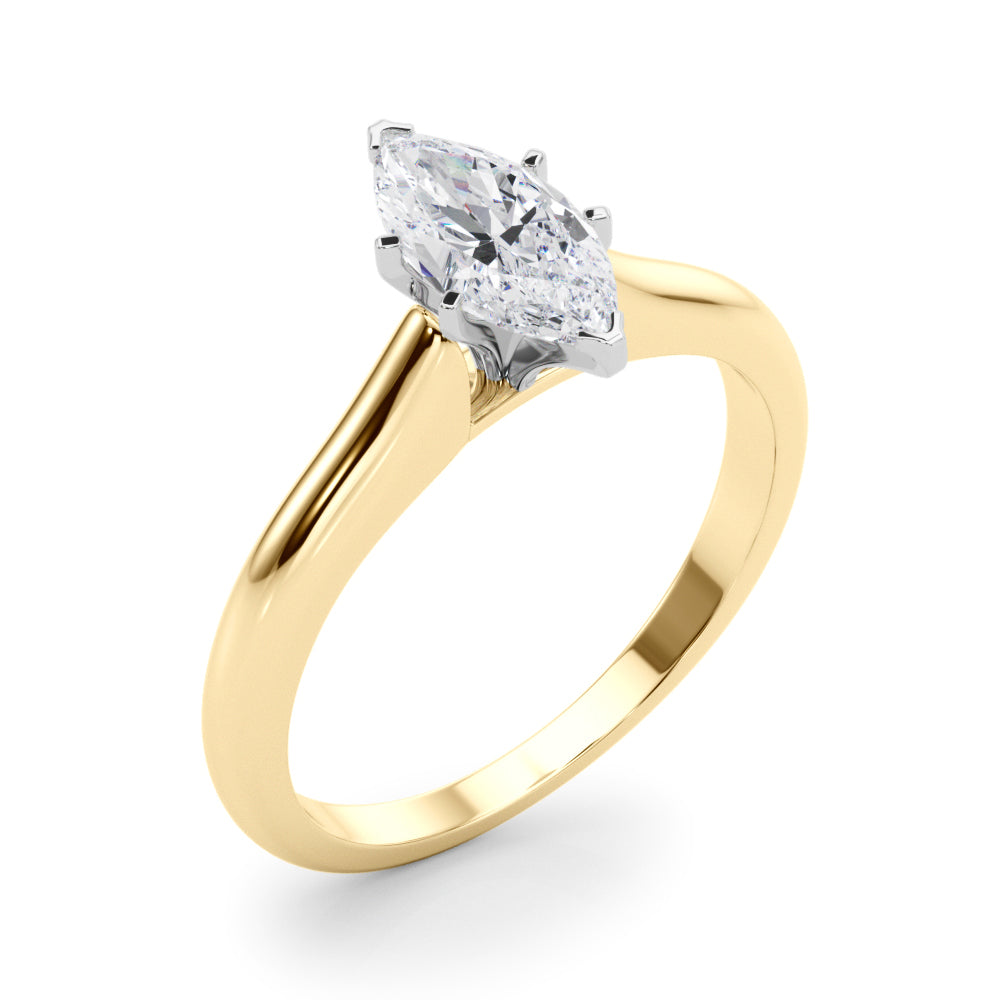 Cathedral Marquise Solitaire Engagement Ring