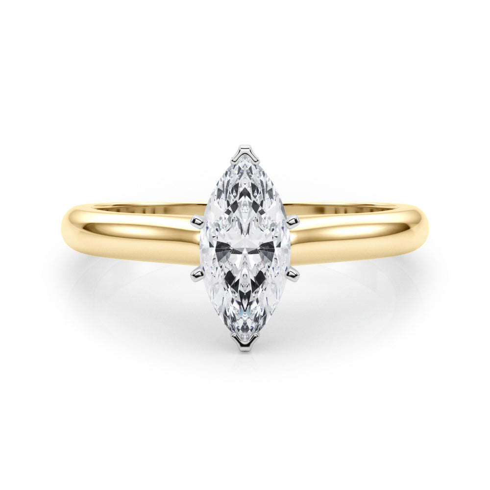 Cathedral Marquise Solitaire Engagement Ring