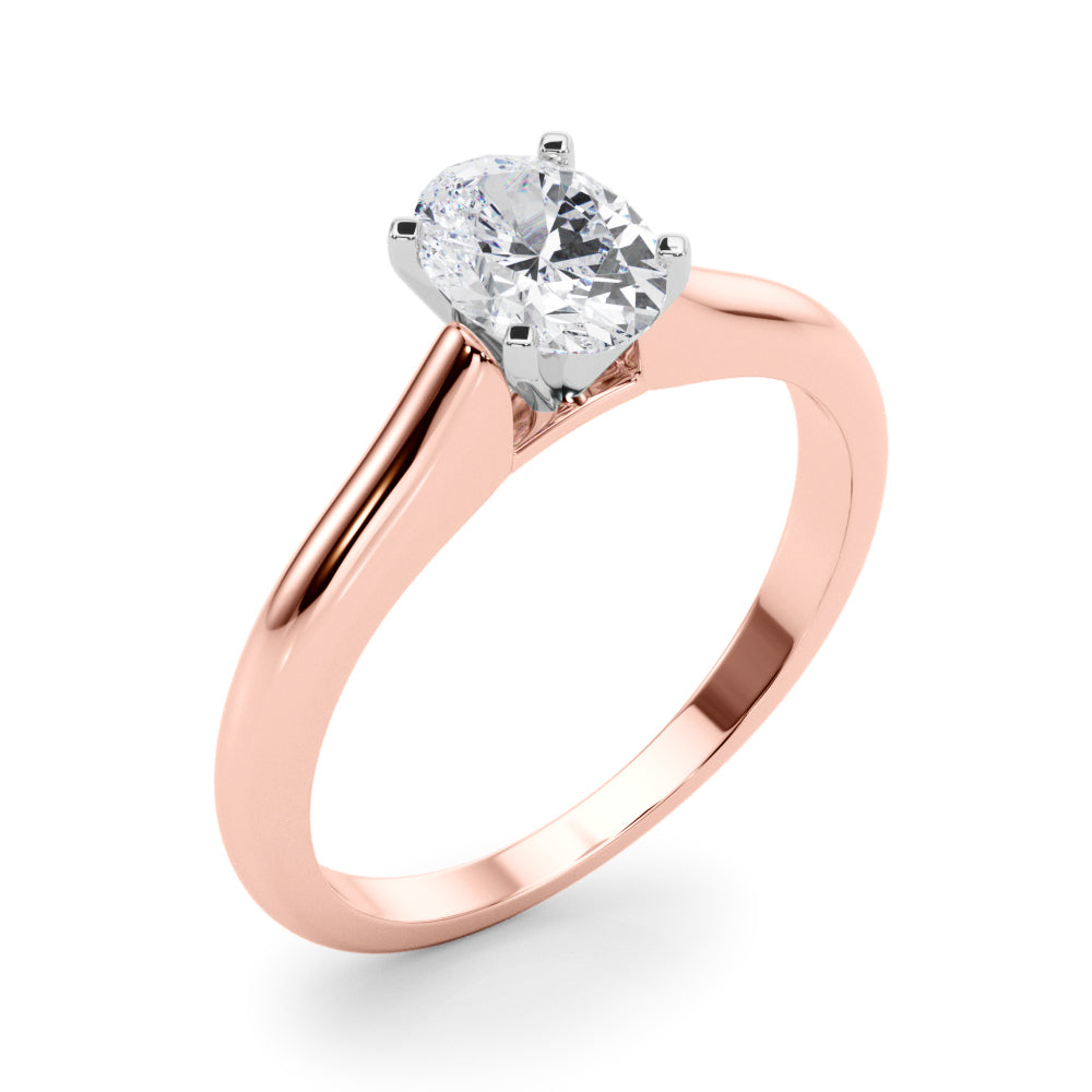 Cathedral Oval Solitaire Engagement Ring