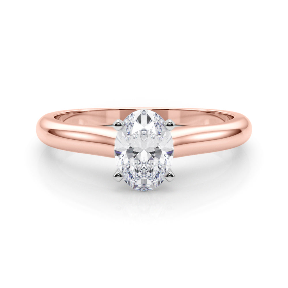 Cathedral Oval Solitaire Engagement Ring