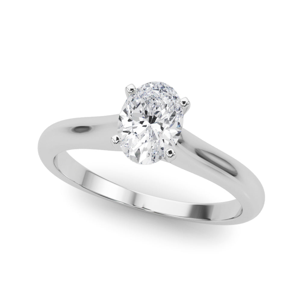 Cathedral Oval Solitaire Engagement Ring