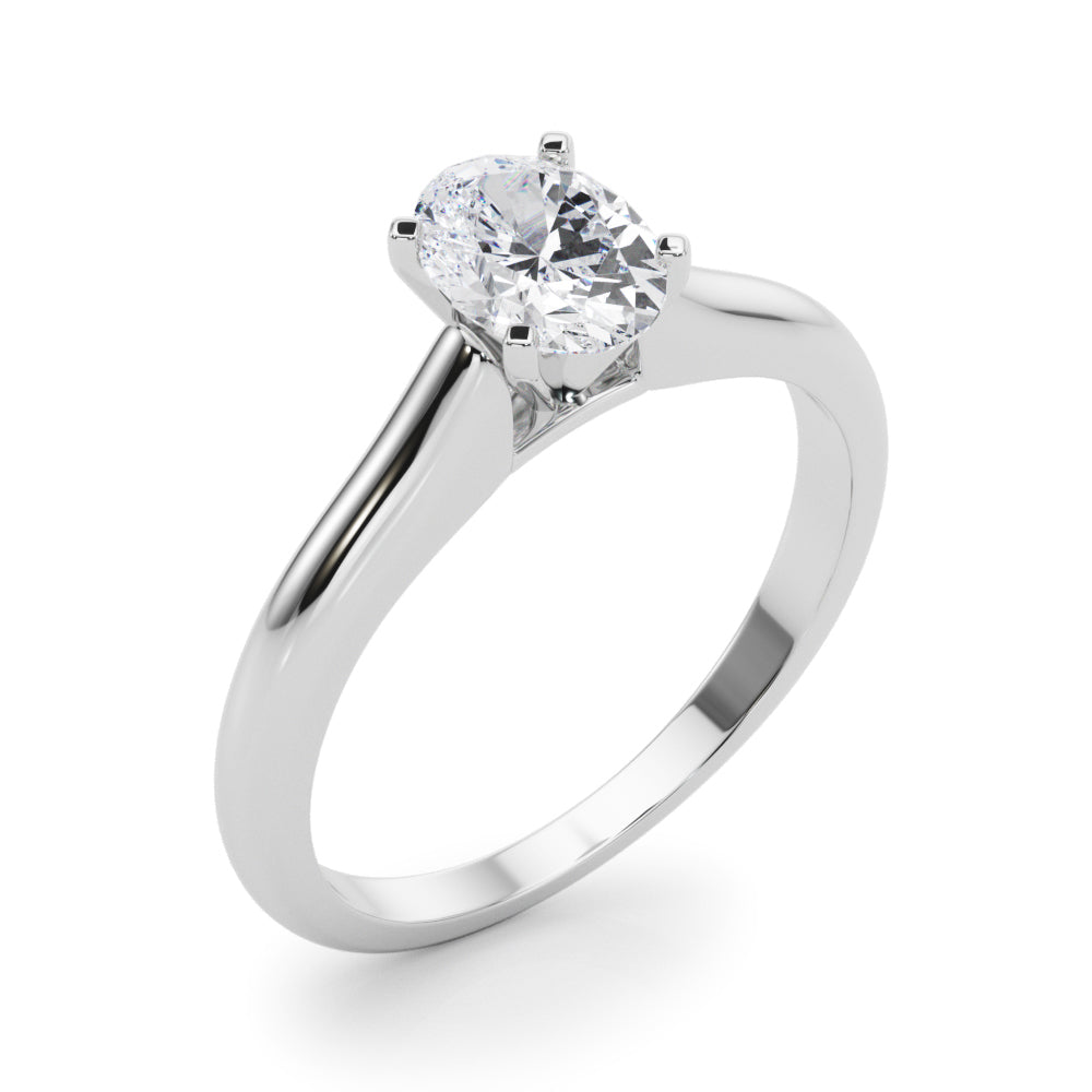 Cathedral Oval Solitaire Engagement Ring