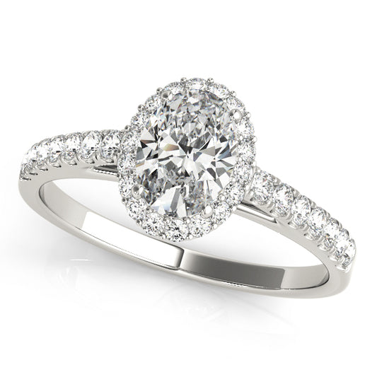 Oval Halo Lab Grown Diamond Engagement Ring