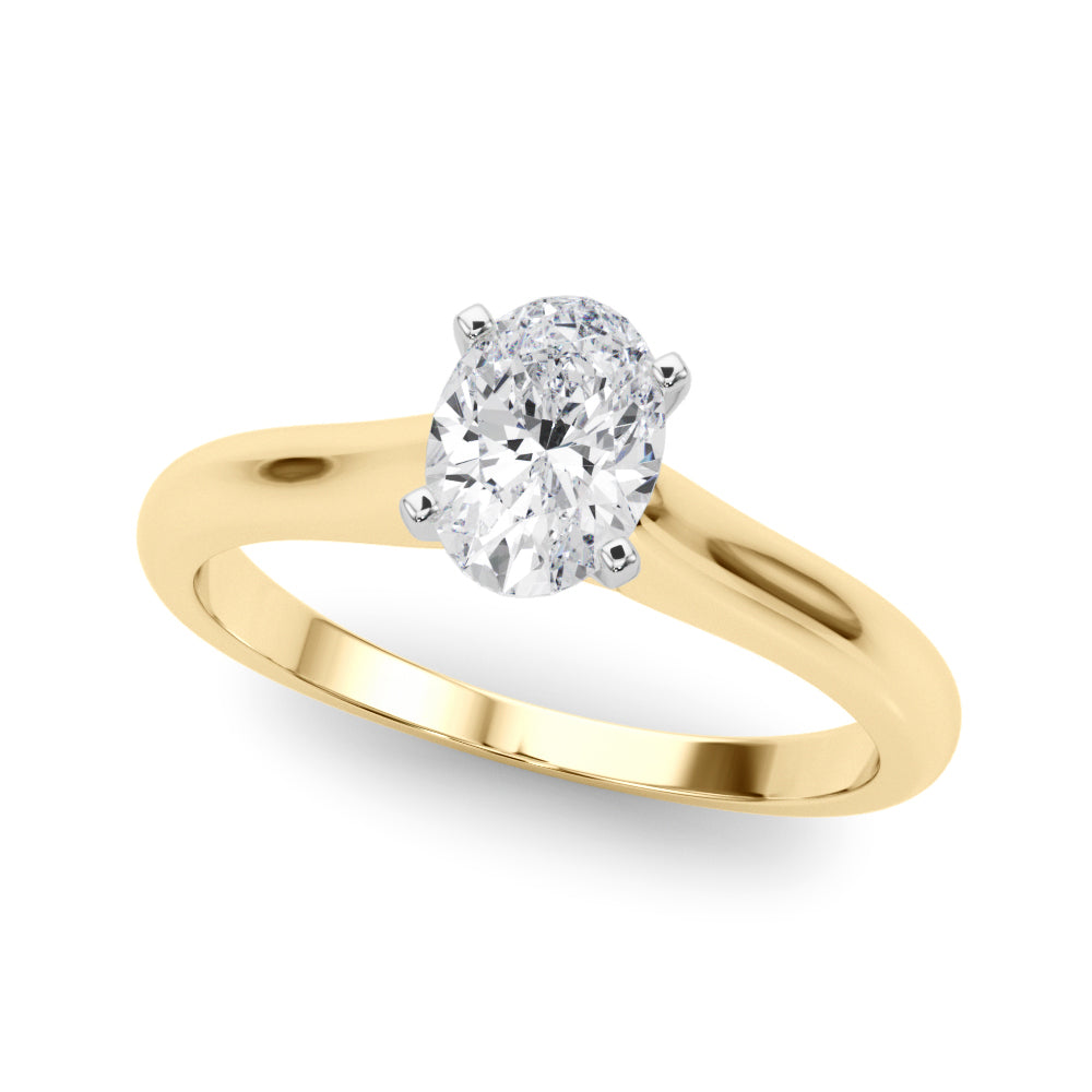 Cathedral Oval Solitaire Engagement Ring