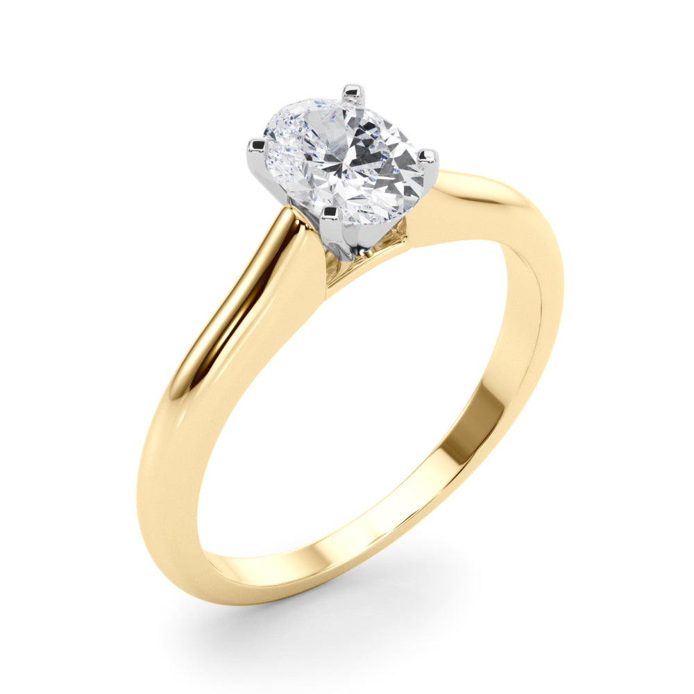 Cathedral Oval Solitaire Engagement Ring