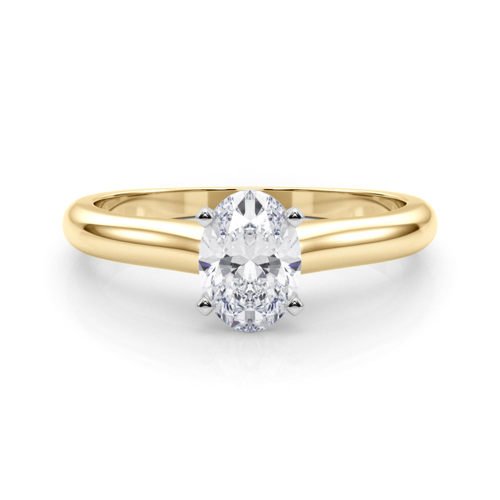 Cathedral Oval Solitaire Engagement Ring