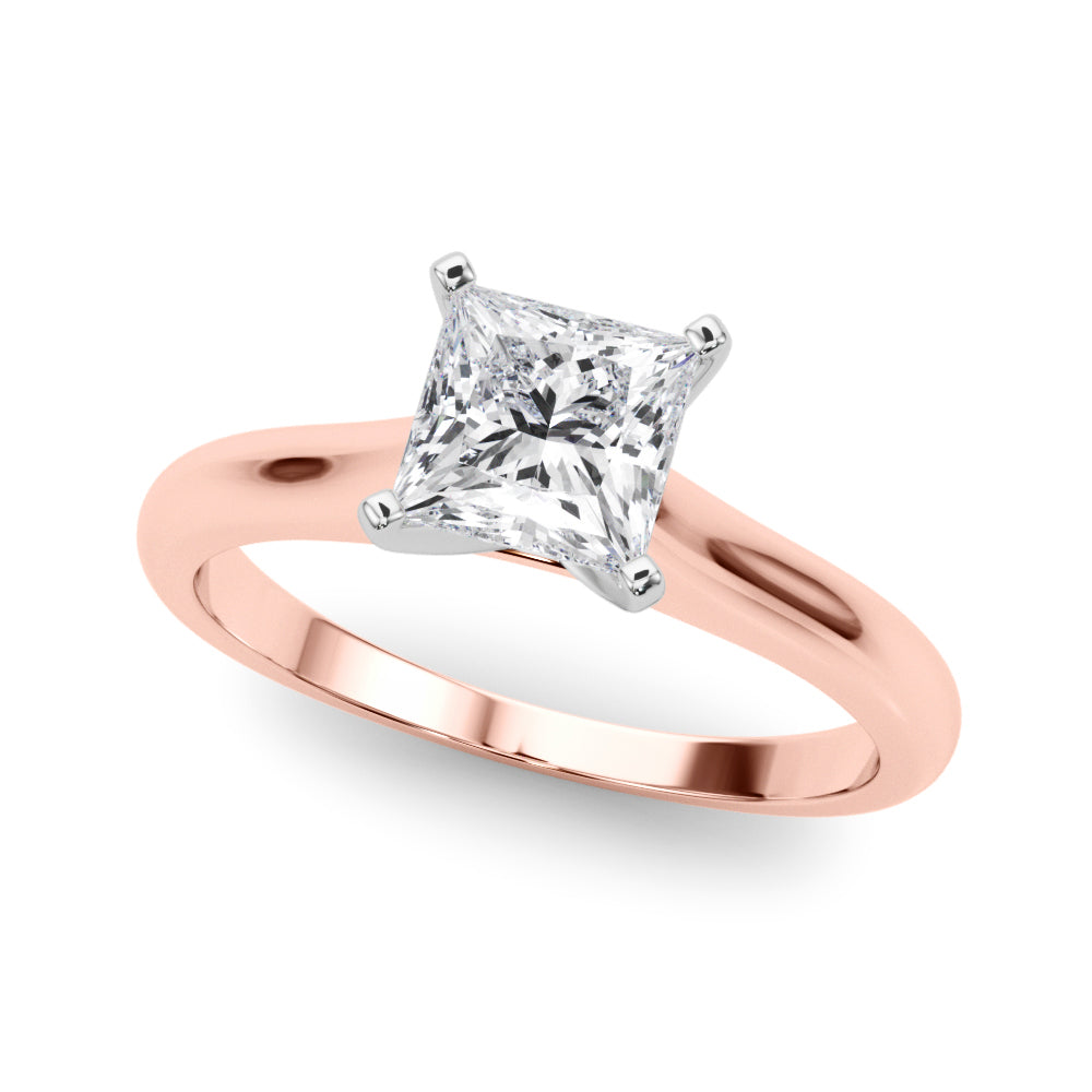 Cathedral Princess Solitaire Engagement Ring