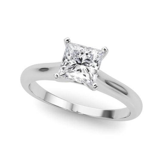 Cathedral Princess Solitaire Engagement Ring