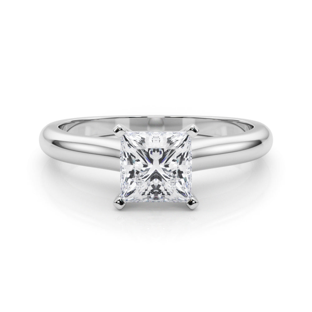 Cathedral Princess Solitaire Engagement Ring