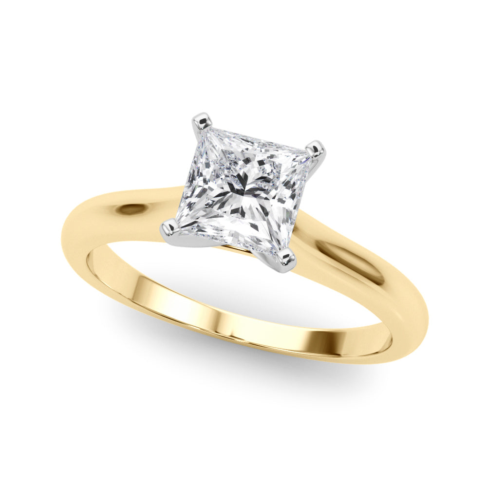 Cathedral Princess Solitaire Engagement Ring