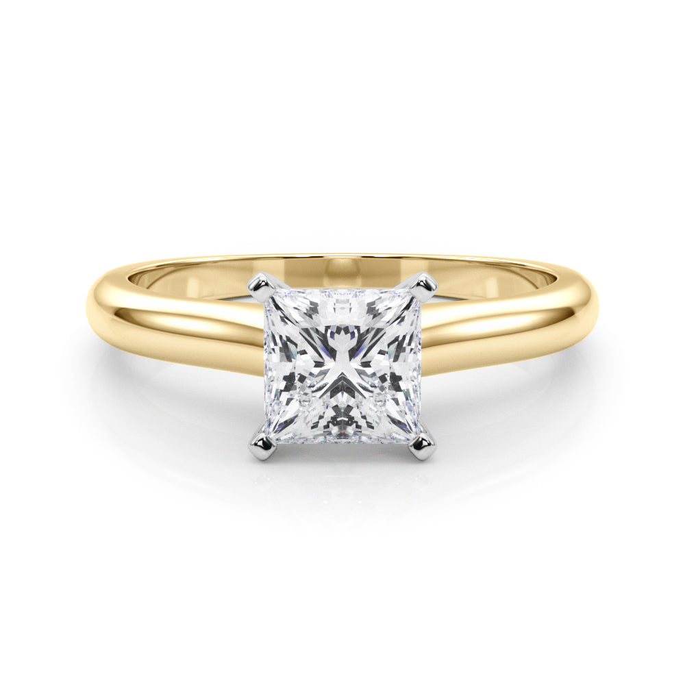 Cathedral Princess Solitaire Engagement Ring