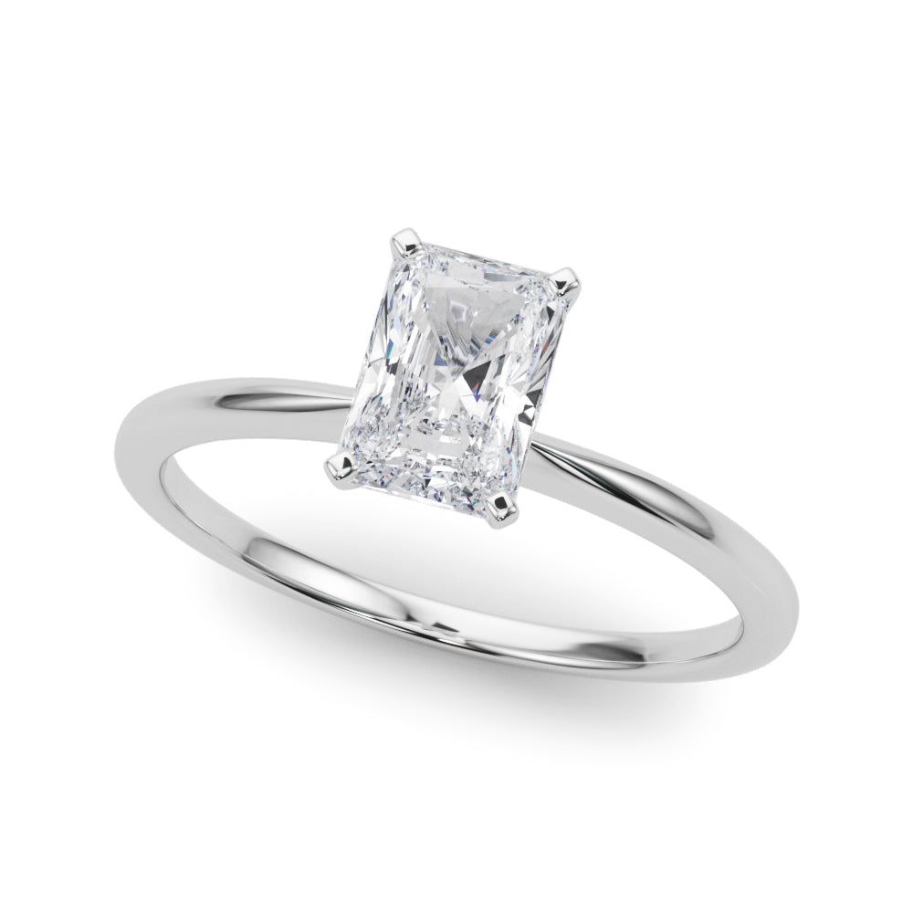 Petite Radiant Solitaire Engagement Ring