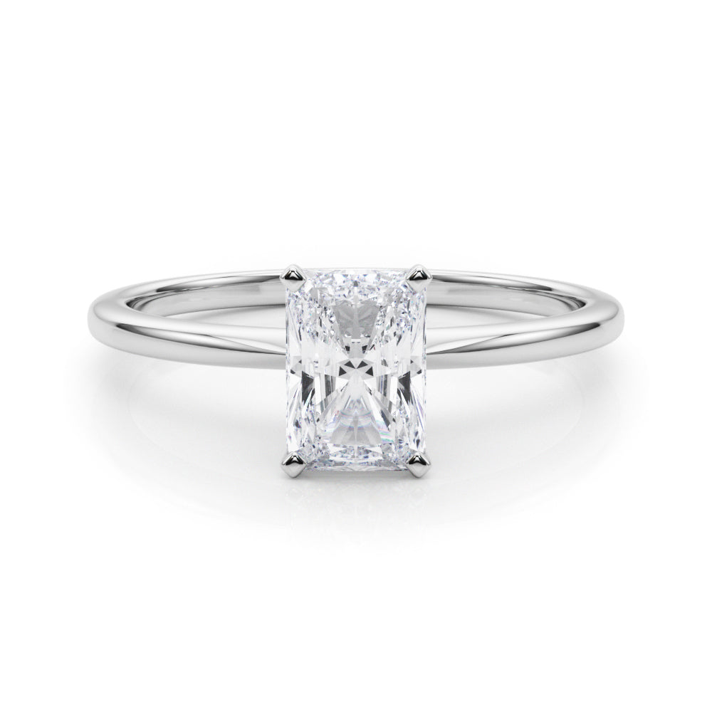 Petite Radiant Solitaire Engagement Ring