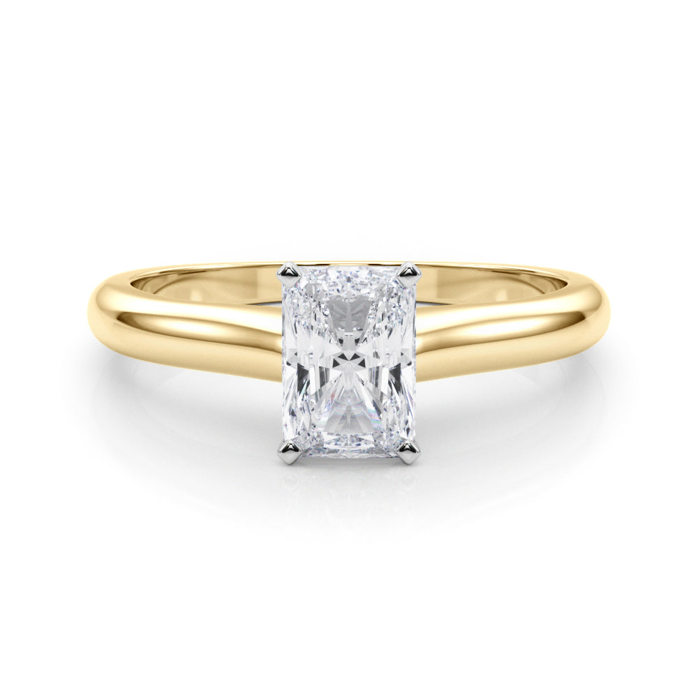 Cathedral Radiant Solitaire Engagement Ring