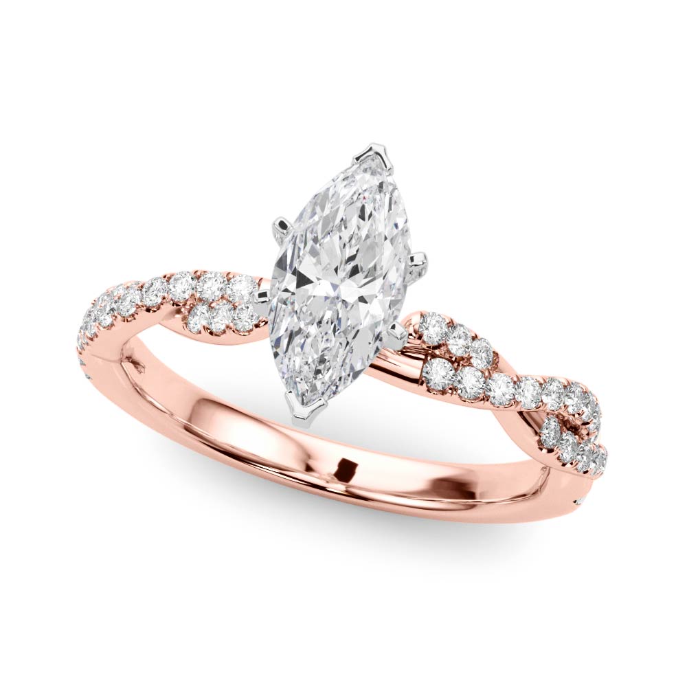 Marquise Double Twist Engagement Ring