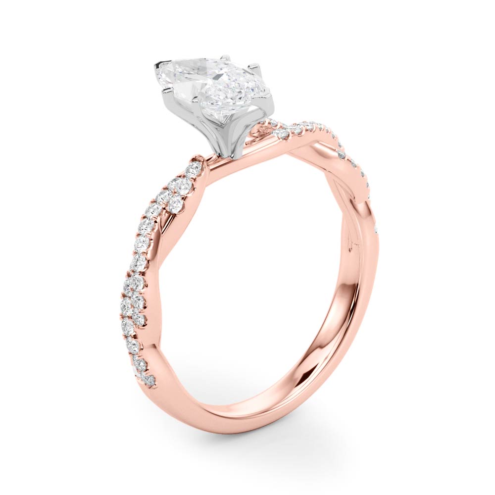 Marquise Double Twist Engagement Ring