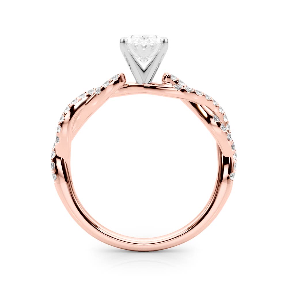 Oval Double Twist Engagement Ring